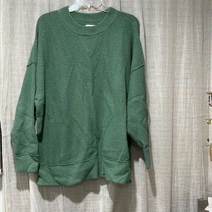 Aerie Green Crew Neck Sweater
